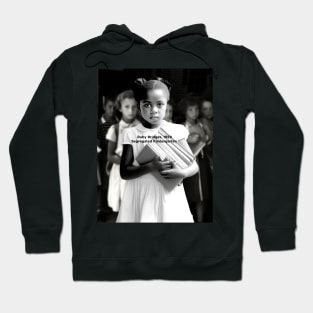 Black History Month: Ruby Bridges, A Journey Beyond the School Doors on a Dark Background Hoodie